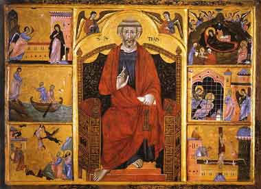 San Pietro in Trono, Guido di Graziano, Pinacoteca di Siena, sala 2