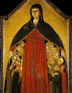 Siena, Madonna della Misericordia, Simone Martini, sala 3