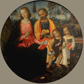 Sacra famiglia, Pinturucchio, Siena, Pinacoteca Nazionale, sala 23